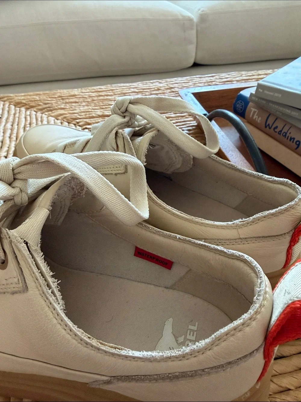 Sorel x Caribou Women’s Waterproof Chunky Platform Sneakers in Beige and Gum